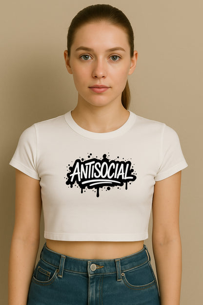 Antisocial Vibe - Crop Top