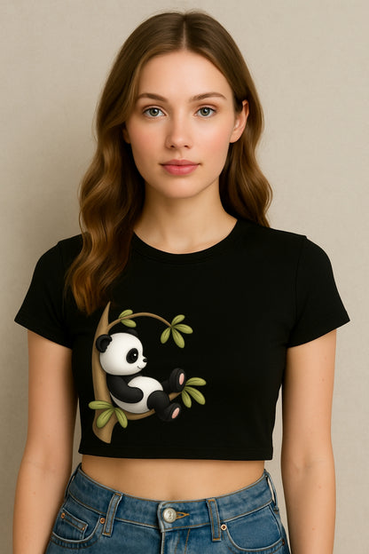 Lazy Panda Vibe - Crop Top