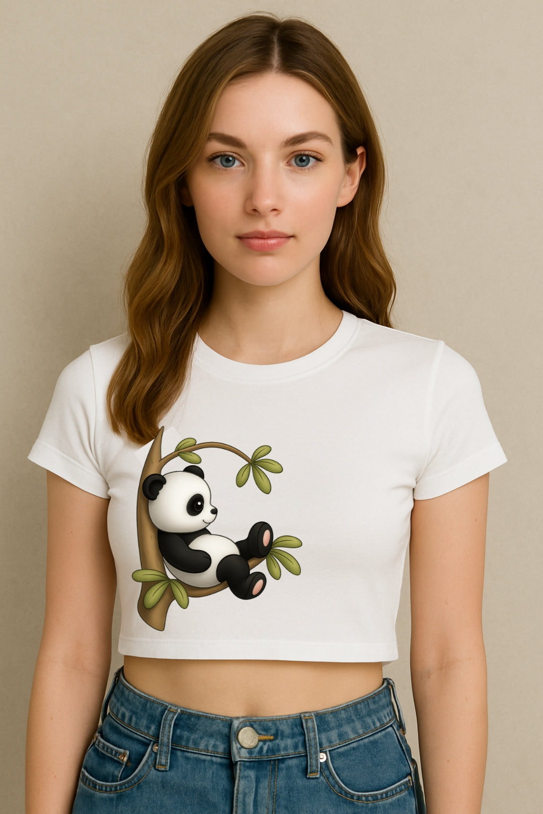 Lazy Panda Vibe - Crop Top