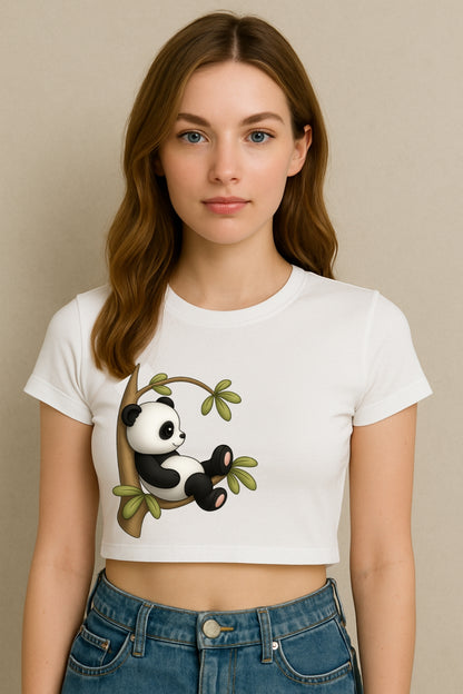 Lazy Panda Vibe - Crop Top