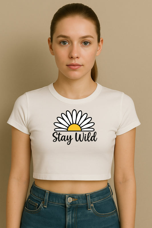 Stay Wild Daisy - Crop Tee