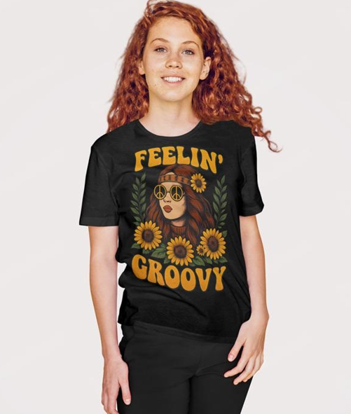 “Feelin’ Groovy” Retro Vibe Women's T-Shirt
