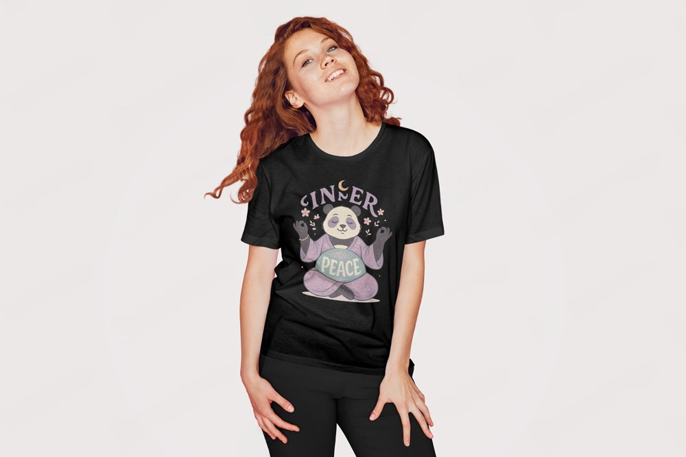 “Inner Peace” Zen Panda Women's T-Shirt