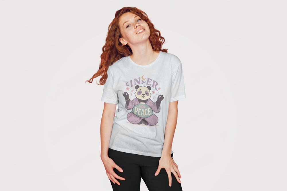 “Inner Peace” Zen Panda Women's T-Shirt